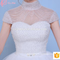 Vestidos de boda de lujo nupciales de Bling blancos de Alibaba Vestido de bola del amor del cordón